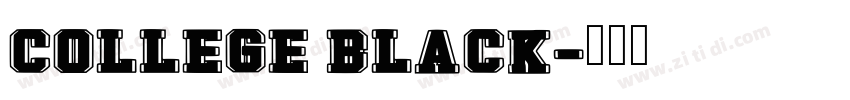 College Black字体转换
